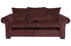 HOME Glitz Large Fabric Sofa - Red